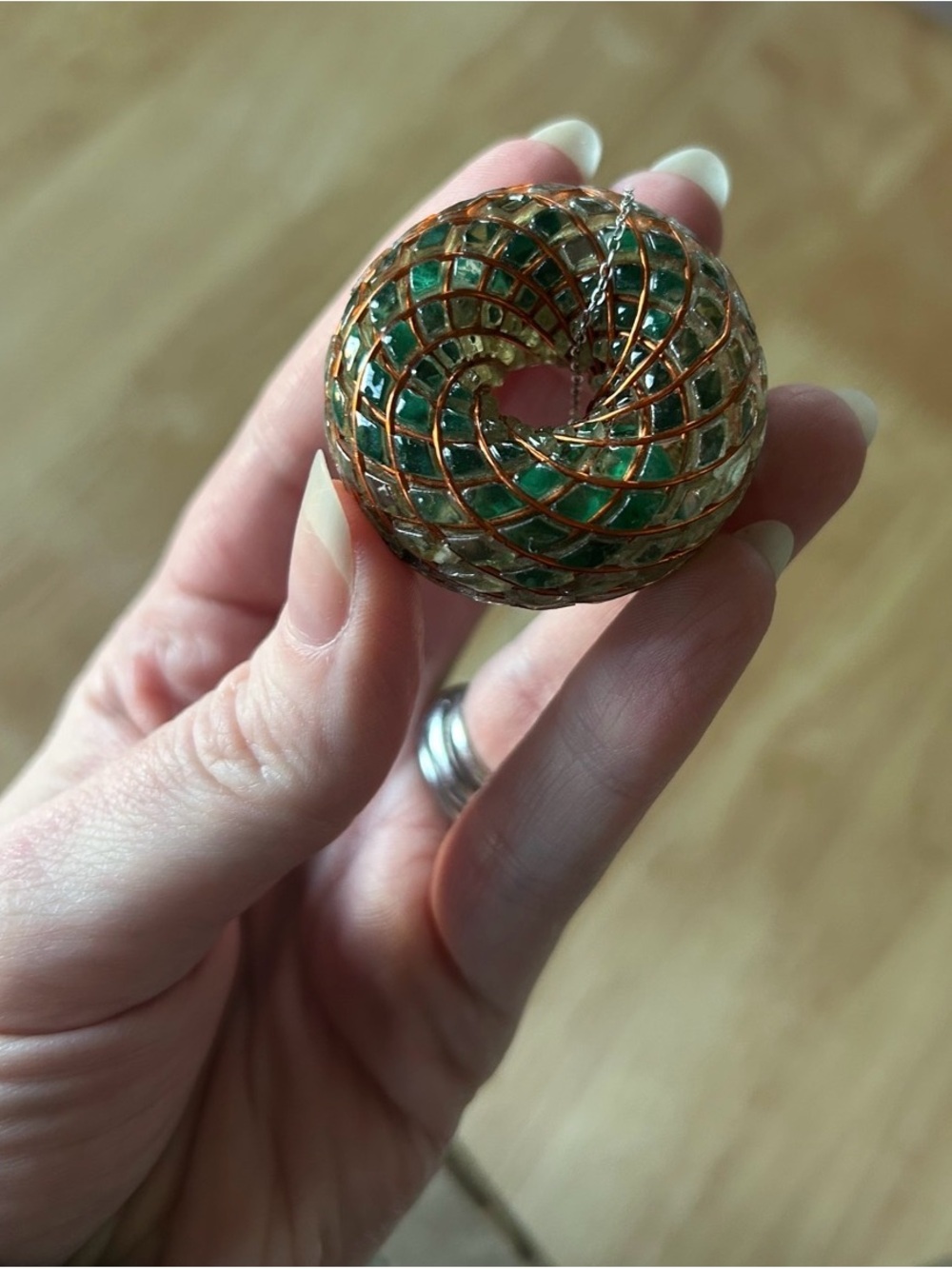 iTorus heart chakra toroidal Crystal by ipyramid - malachite & copper